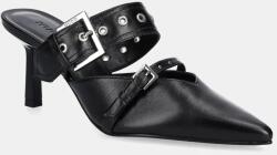 HUGO bőr papucs Katniss - fekete Női 41 - answear - 70 990 Ft