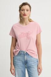 Levi's pamut póló rózsaszín, A8804 - rózsaszín L