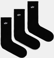 Alpha Industries pamut zokni Basic Socks 3 pár fekete, 156986 - fekete 39/42