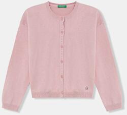 Benetton baba pamut kardigán rózsaszín, könnyű, 1098G500P - rózsaszín 82