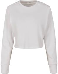 Build Your Brand Női hosszú ujjú crop top felső - Fehér | 2XL (BY131-1000303410)