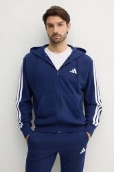 Adidas felső Essentials sötétkék, férfi, mintás, kapucnis, JE6341 - sötétkék XL