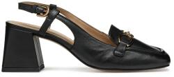 Geox bőr flip-flop D CORONILLA fekete, magassarkú, nyitott sarokkal, D55D1A 000TU C9999 - fekete Női 37
