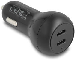 Delock autós töltő 2 x USB Type-C PD 3.0 40 W teljesítménnyel (64330)
