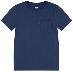 Levi's gyerek pamut póló SUNSET POCKET TEE sötétkék, sima, 8EM359 - sötétkék 116