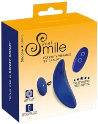 Sweet Smile - extra vékony, távirányítós bugyi vibrátor (kék) - erotikashow
