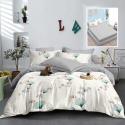 Ralex Pachet economic lenjerie pat dublu Finet 6 piese cu husa la saltea + 2 perne matlasate 50x70 cm + pilota 200x215 cm primavara toamna HF6P321 Lenjerie de pat