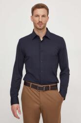 HUGO BOSS ing férfi, galléros, sötétkék, slim - sötétkék 41 - answear - 37 990 Ft
