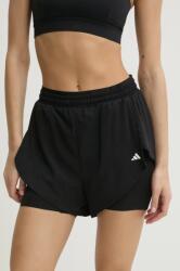 adidas Performance edzős rövidnadrág Aeroready fekete, sima, magas derekú, IQ2655 - fekete L