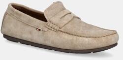 Tommy Hilfiger velúr mokaszin CASUAL SUEDE DRIVER bézs, férfi, FM0FM04998 - bézs Férfi 41 - answear - 61 990 Ft