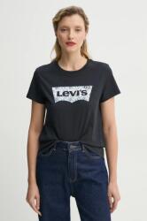 Levi's pamut póló THE PERFECT TEE női, fekete, 17369 - fekete L - answear - 14 990 Ft