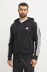 Adidas felső Essentials fekete, férfi, sima, kapucnis, JD1877 - fekete L