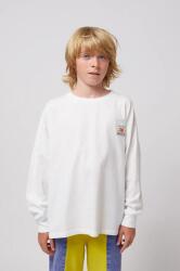 Bobo Choses gyerek pamut hosszú ujjú felső Hello Joy fehér, nyomott mintás, 125AC001 - fehér 99/110