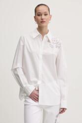 Blugirl Blumarine pamut ing női, galléros, bézs, regular, RA5031. TS246 - bézs 40