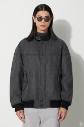 Baracuta gyapjú bomber dzseki Herringbone Derby Jacket szürke, átmeneti, oversize, BRCPS1001 - szürke L