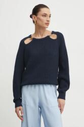 TWINSET pamut pulóver sötétkék, 251TP3170 - sötétkék XS