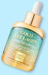 Farm Stay Ser nutritiv cu aur și colagen Gold Collagen Nourishing Ampoule - 35 ml