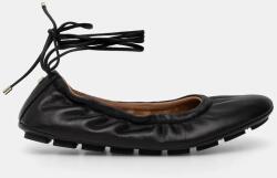 BOSS bőr balerina cipő Roxanne - fekete Női 38