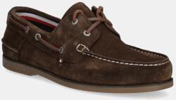 Tommy Hilfiger velúr mokaszin TH BOAT SHOE CORE SUEDE barna, férfi, FM0FM05387 - barna Férfi 40