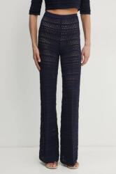 Twinset nadrág női, sötétkék, magas derekú egyenes, 251TP3193 - sötétkék M