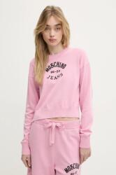 Moschino Jeans pamut pulóver könnyű, rózsaszín, 0907 3201 - rózsaszín M
