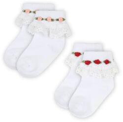 Konges Sløjd gyerek zokni LACE SOCKS 2 pár fehér, KS102241 - fehér 17/18