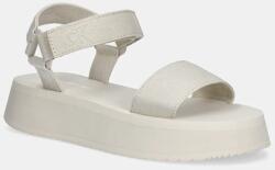 Calvin Klein Jeans szandál SANDAL VELCRO WEBBING MG bézs, női, platformos, YW0YW01693 - bézs Női 38