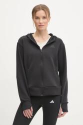 Adidas edzős pulóver Designed for Training fekete, sima, kapucnis, JP2654 - fekete M
