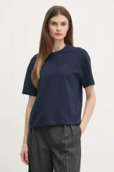 Tommy Hilfiger pamut póló női, sötétkék, UW0UW05763 - sötétkék XS