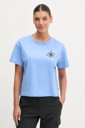 Fjallraven t-shirt Fjällblomster női, F14600213 - kék M