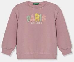 Benetton gyerek melegítőfelső pamutból rózsaszín, nyomott mintás, 3J68G10J0 - rózsaszín 82 - answear - 8 490 Ft