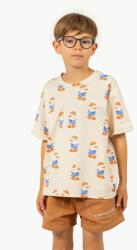 Tinycottons gyerek pamut póló READERS TEE bézs, mintás, SS25-006 - bézs 104