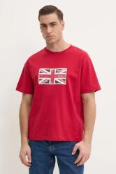 Pepe Jeans pamut póló UNION TEE piros, férfi, nyomott mintás, PM509790 - piros L