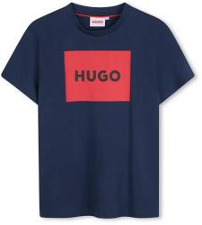 HUGO BOSS gyerek pamut póló sötétkék, nyomott mintás, G00334 - sötétkék 114