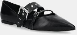 HUGO bőr balerina cipő Maridia - fekete Női 40 - answear - 61 990 Ft