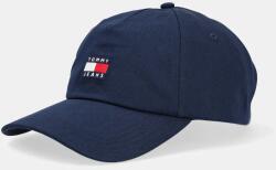 Tommy Jeans pamut baseball sapka bézs, nyomott mintás, AW0AW16991 - sötétkék Univerzális méret