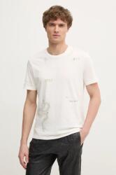 Zadig&Voltaire pamut póló bézs, férfi, nyomott mintás, JMTS01659 - bézs M