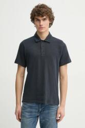 rag & bone pamut póló sötétkék, sima, MBC23FT012CA12 - sötétkék M