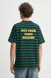 Drôle de Monsieur pamut póló Le T-Shirt Slogan RayE sötétkék, férfi, mintás, F-TS224-CO135-NY - sötétkék S