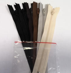 Spirálcipzár RT0 zárt végű ruhacipzárak 6 db - os csomagban / 3 mm - es - 16 cm hosszú