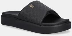 Tommy Hilfiger papucs PLATFORM MONOGRAM POOLSLIDE fekete, női, platformos, FW0FW08526 - fekete Női 36