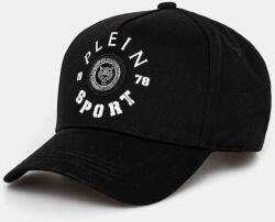Plein Sport pamut baseball sapka fekete, nyomott mintás, SAEA UAC0643 STE003N - fekete Univerzális méret
