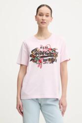 Superdry pamut póló női, rózsaszín, W1011627A-9HQ - rózsaszín S