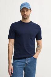 United Colors of Benetton pamut póló sötétkék, férfi, sima, 3BL0U10A8 - sötétkék XL - answear - 11 990 Ft