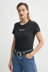 Levi's pamut póló THE PERFECT TEE női, fekete, 17369 - fekete S - answear - 17 990 Ft