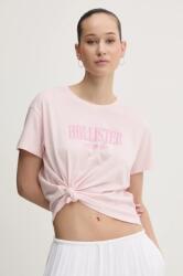 Hollister Co Hollister Co. pamut póló női, rózsaszín, KI357-5000 - rózsaszín XL