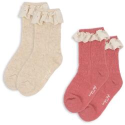 Konges Sløjd gyerek zokni POINTELLE SOCKS 2 pár rózsaszín, KS102892 - rózsaszín 22/24