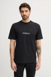 Adidas pamut póló Camo fekete, férfi, nyomott mintás, JN1403 - fekete L