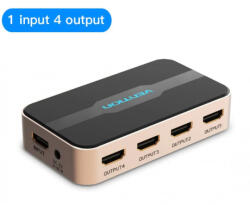 Vention HDMI Splitter (1be-4ki, 4K@30Hz arany-fekete) (ACCG0-EU) - nyomtatokeskellekek