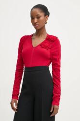 TWINSET felső piros, női, sima, 251AP3074 - piros M
